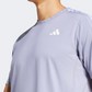 Adidas Own The Run 3-Stripes Men Running T-Shirt Silver Violet