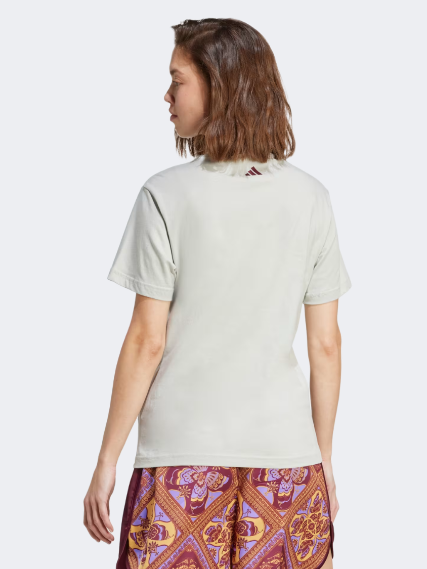 Adidas X Farm Graphic Women Sportswear T-Shirt Ash Silver