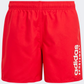 شورت سباحة كلاسيكي للأولاد الصغار بشعار Adidas Essentials باللون الأحمر
