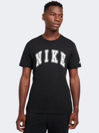 تيشيرت لايف ستايل رجالي Nike Sportswear Club أسود/أبيض