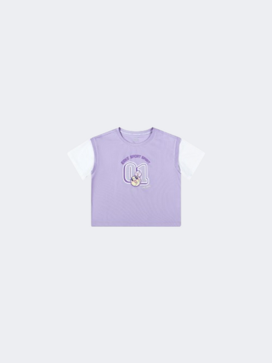 Erke Crew Neck Little-Girls Lifestyle T-Shirt Purple
