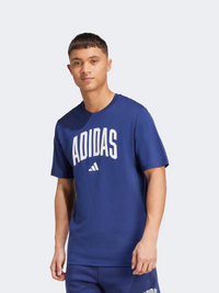 تيشيرت رياضي رجالي Adidas Collegiate أزرق داكن