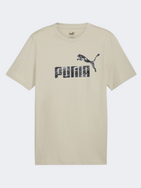 تيشيرت رجالي Puma Essentials Camo للحياة اليومية بلون غبار الصحراء