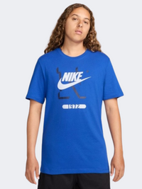 تيشيرت لايف ستايل رجالي Nike Sportswear 6 Mo Futura أزرق ملكي