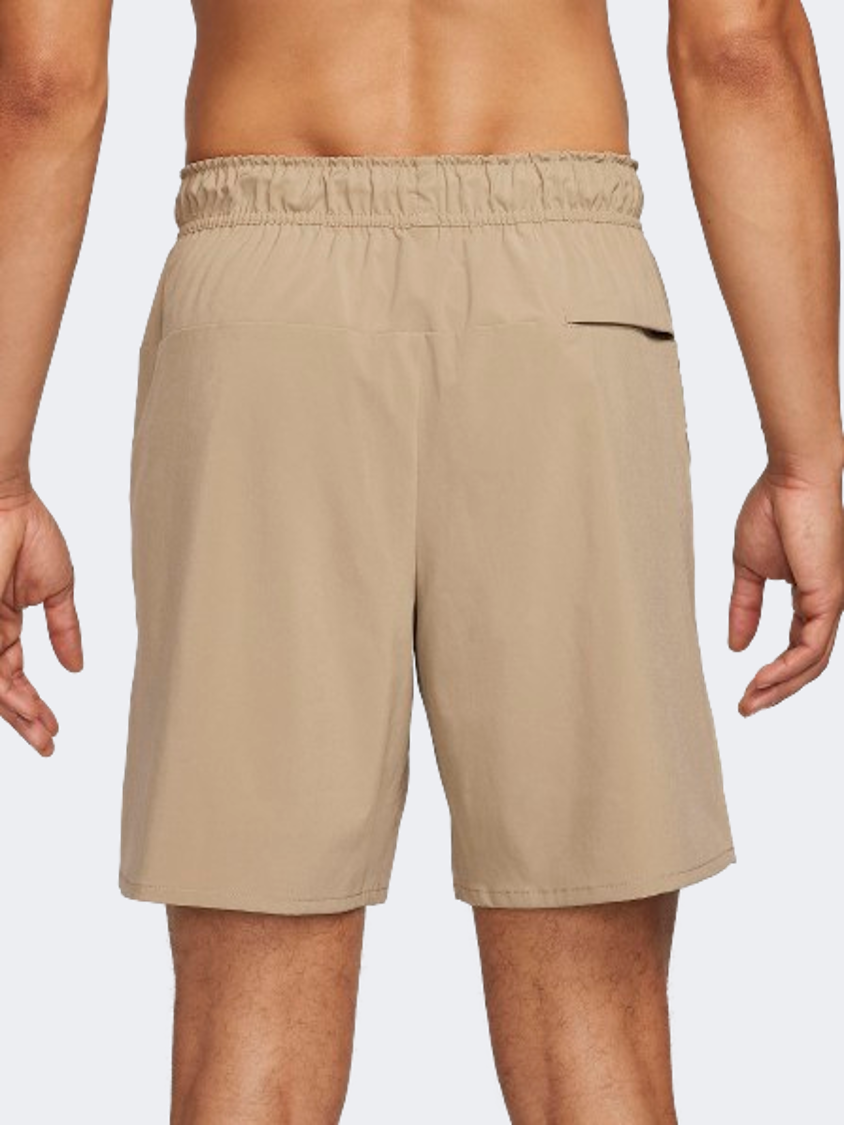 شورت تدريب رجالي Nike Unlimited Woven كاكي/أسود
