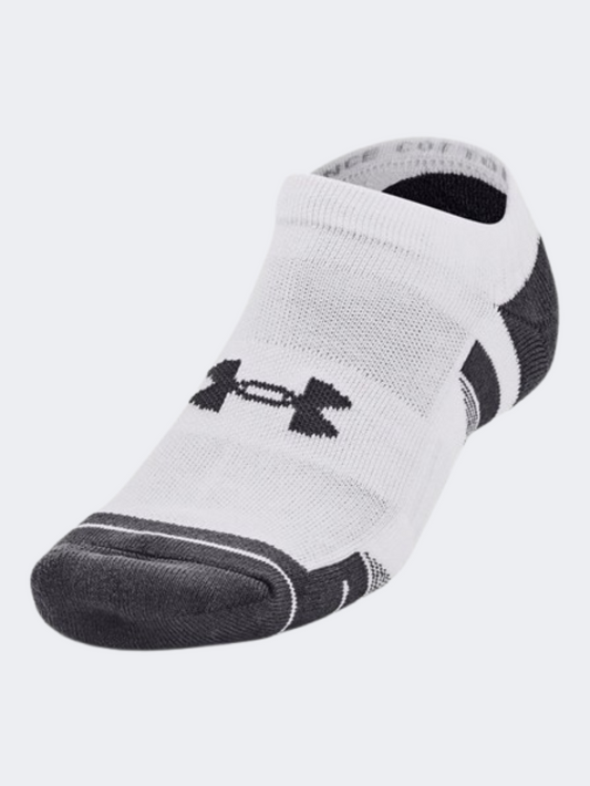 Under Armour Performance 3 Pack Unisex Training Sock White/Pitch Grey