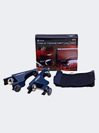 حامل شبكة تنس الطاولة القابل للتعديل والمثبت بمسامير من Joerex باللون الأزرق الداكن