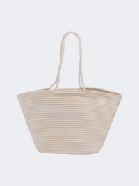 Oil & Gaz Functional Women Ribbed Beach Bag White