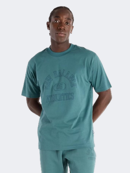 New Balance Varsity Jersey Men Lifestyle T-Shirt New Spruce