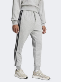 بنطال رياضي رجالي من Adidas 3 Stripes French Terry رمادي فاتح/أسود