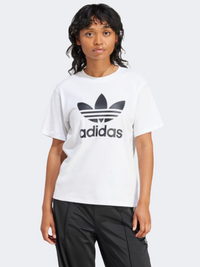تيشيرت نسائي من Adidas Trefoil Original أبيض/أسود