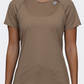 Oil And Gaz Round Neck Women Fitness T-Shirt Beige