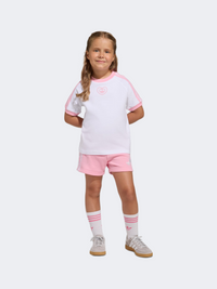 Adidas Disney Short T-Shirt Little-Girls Original Set White/Light Pink