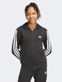 Adidas Essentials Full Zip Kids-Girls Sportswear Hoody Black/White