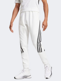 Adidas فيوتشر آيكونز 3 خطوط بنطال رياضي رجالي لون أبيض/أسود