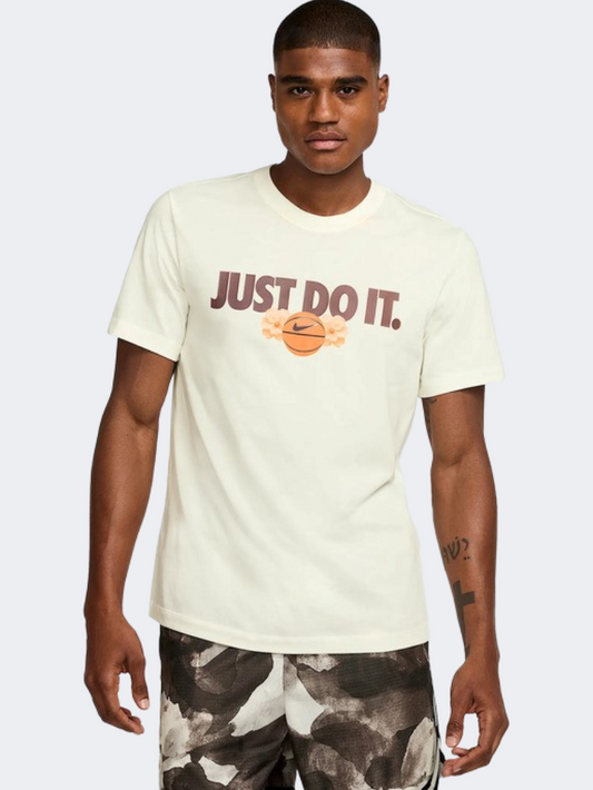 Nike Dri-Fit Basketball Men Basketball T-Shirt Off White
