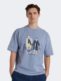 نيو بالانس تي شيرت نمط حياة للرجال تنس مطابقة مثالية دش الغسق