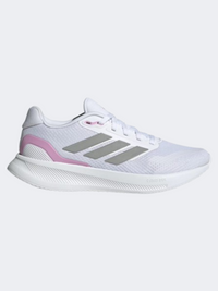 حذاء جري نسائي Runfalcon 5 من Adidas باللونين الأبيض/الرمادي/الأسود