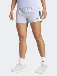شورت جري نسائي Own The Run Colorblock 3 إنش من Adidas بدرجة بنفسجي
