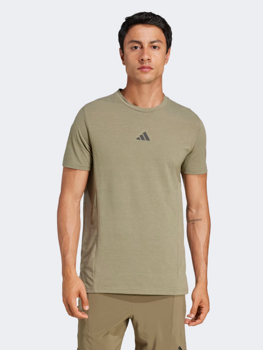 Adidas D4T Worlout Men Training T-Shirt Olive Strata