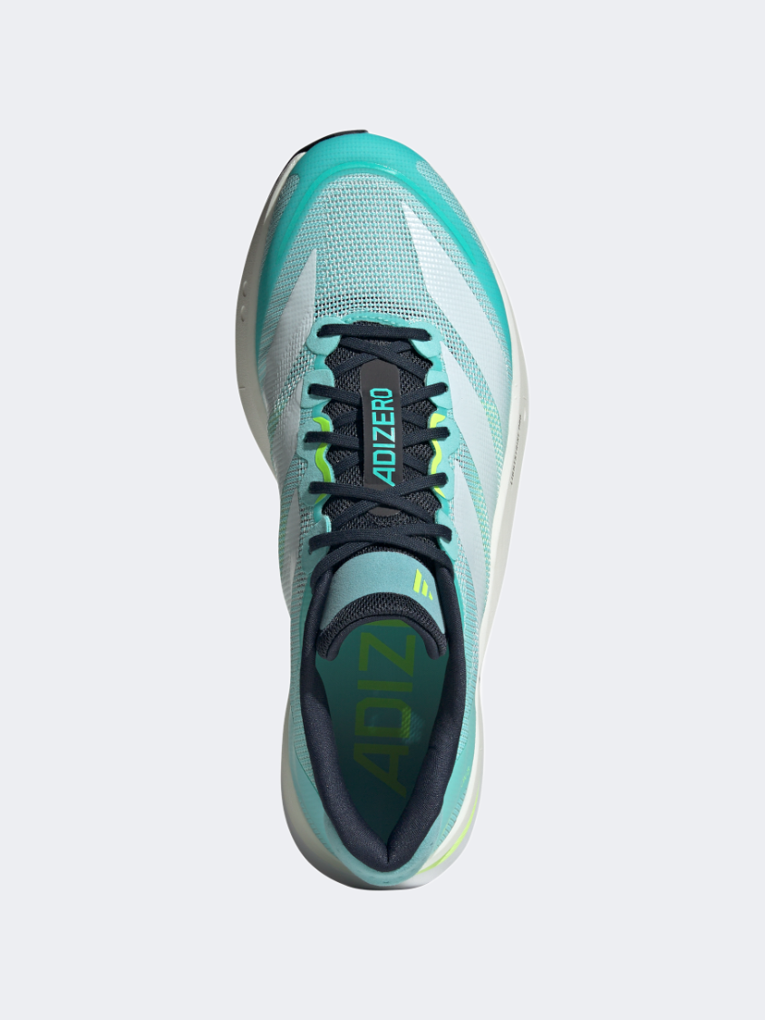 Adidas أديزيرو بوسطن 13 حذاء جري رجالي فلاش أكوا/أبيض