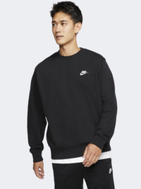 سويت شيرت Nike Sportswear Club لايف ستايل للرجال أسود/أبيض