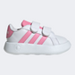 أحذية رياضية للبنات الرضع Adidas Grand Court 2.0 أبيض/وردي/أسود