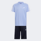 Adidas Essentials 3 Stripes Kids-Boys Sportswear Set Blue Spark/White