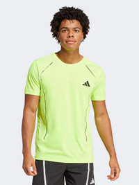 تيشيرت تدريب رجالي Tech Apparel من Adidas أصفر ليموني