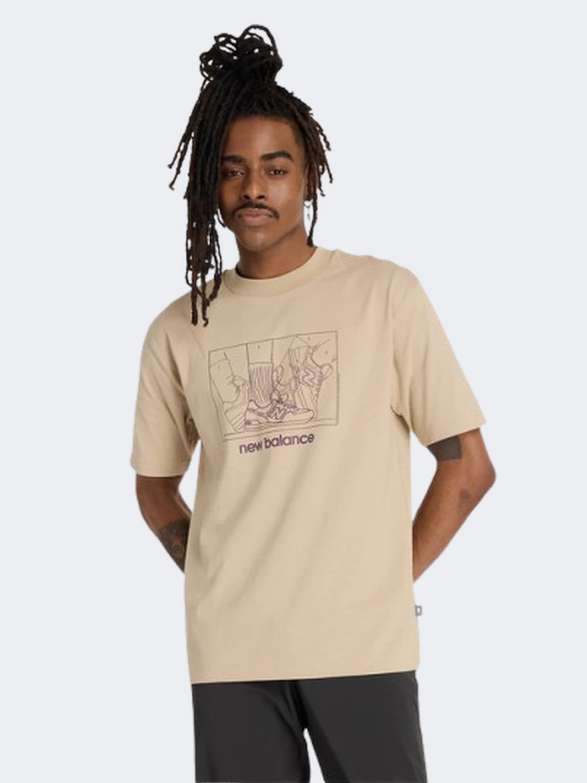 New Balance SOT Men Lifestyle T-Shirt Stoneware