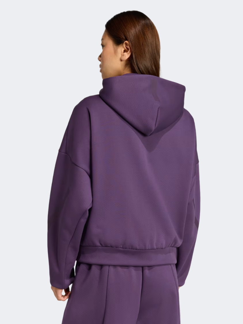 Adidas Z.N.E. Full-Zip Women Sportswear Hoody Aurora Plum
