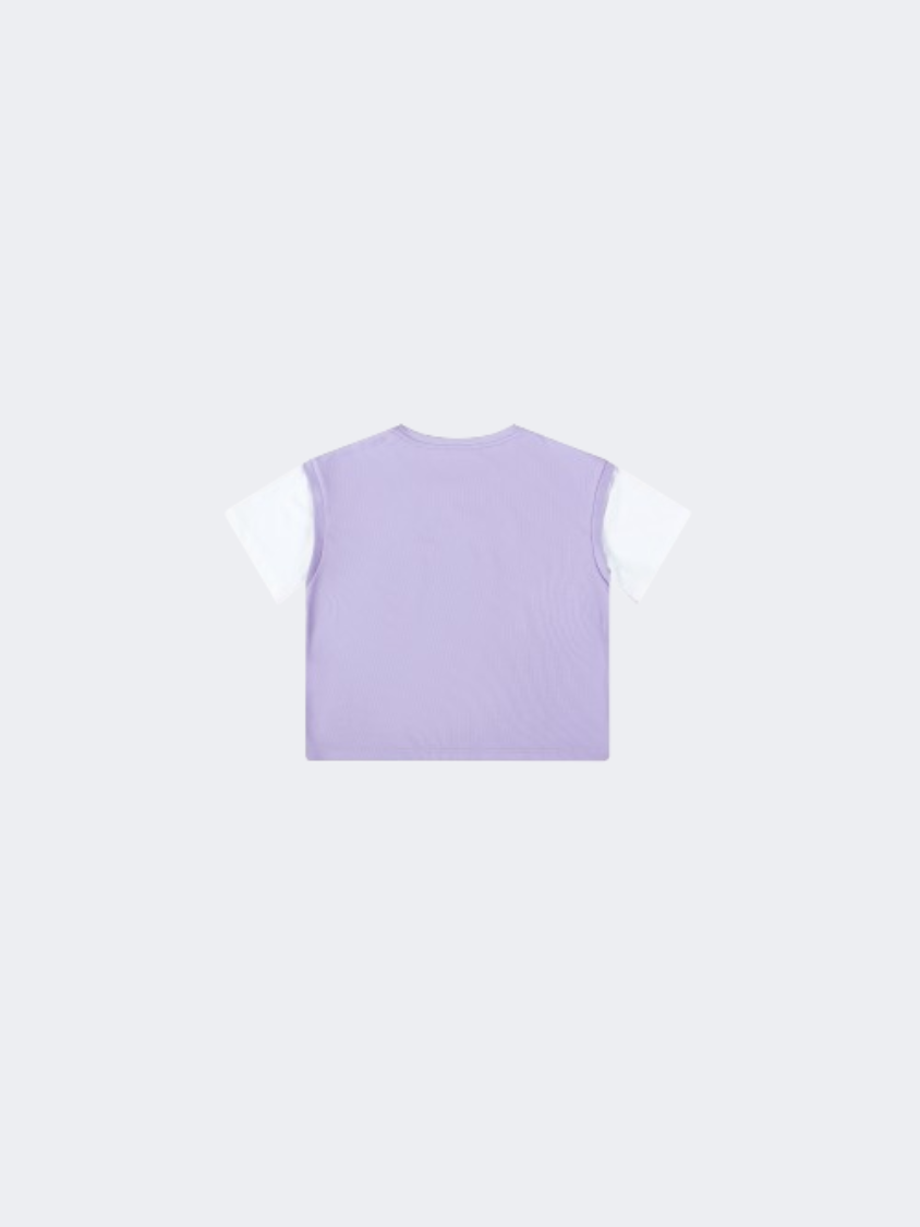 Erke Crew Neck Little-Girls Lifestyle T-Shirt Purple
