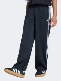 بنطال أولاد واسع من Adidas Firebird أصلي باللونين الأسود والأبيض