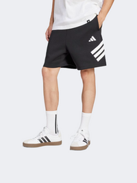 شورت رياضي رجالي Adidas Future Icons 3 Stripes أسود