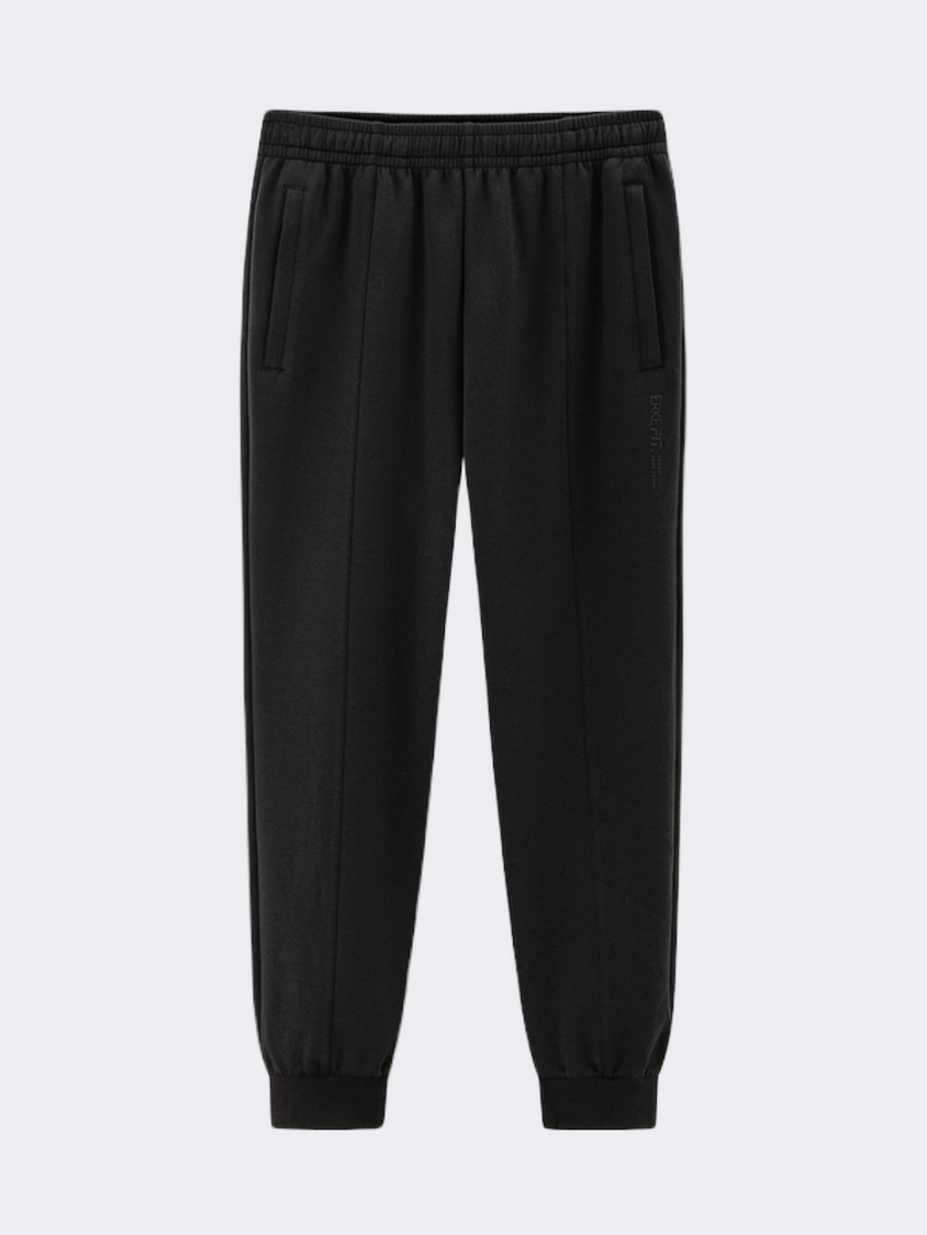 Erke Knitted Cropped Women Lifestyle Pant Black