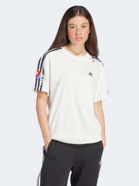 تيشيرت نسائي من Adidas Floral Original كلاود وايت