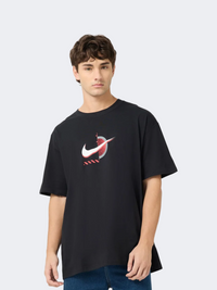 تيشيرت كرة سلة رجالي واسع القياس Nike Fly Above Club F1 Standard باللون الأسود