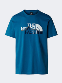 تي شيرت رجالي Mountain Blue من The North Face لأسلوب الحياة أدرِياتيك بلو