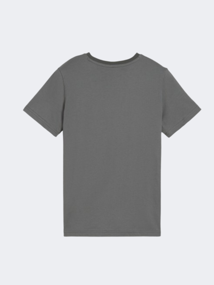 Puma Essentials Plus Logo Boys Lifestyle T-Shirt Mineral Grey