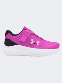 Under Armour جينف سيرج 4 إيه سي إنفانت-أحذية جري بنات ماجنتا/أسود