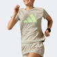 Adidas Run It Women Running T-Shirt Putty Grey