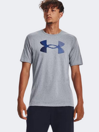 تيشيرت رجالي Under Armour Big Logo Fill لايف ستايل ستيل هيذر/أسود
