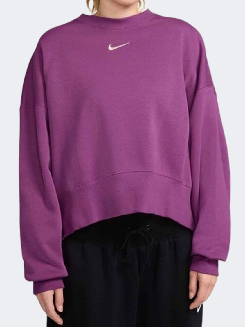 Nike Sportswear Phoenix Fleece Women Lifestyle T-Shirt Hot Fuchsia/Sail