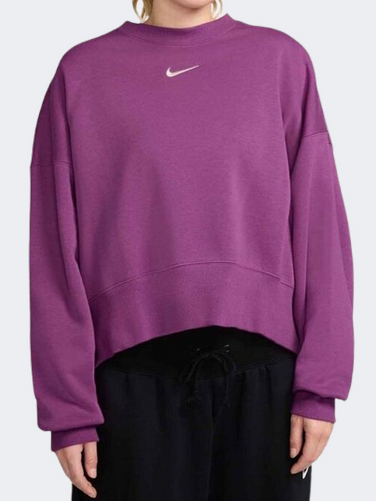 Nike Sportswear Phoenix Fleece Women Lifestyle T-Shirt Hot Fuchsia/Sail