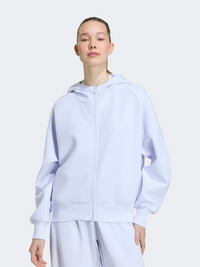 هودي رياضي بسحاب كامل للنساء من Adidas سوفت لوكس بلون بنفسجي متجمد
