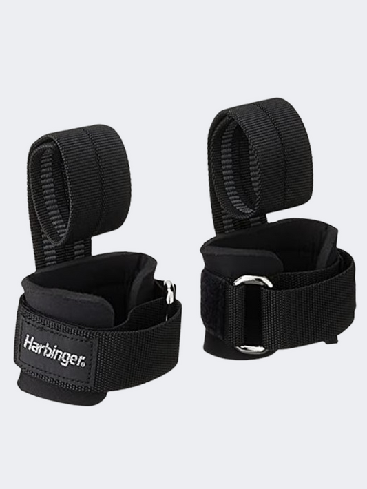 Harbinger Big Grip Pro Lift Unisex Fitness Straps Black