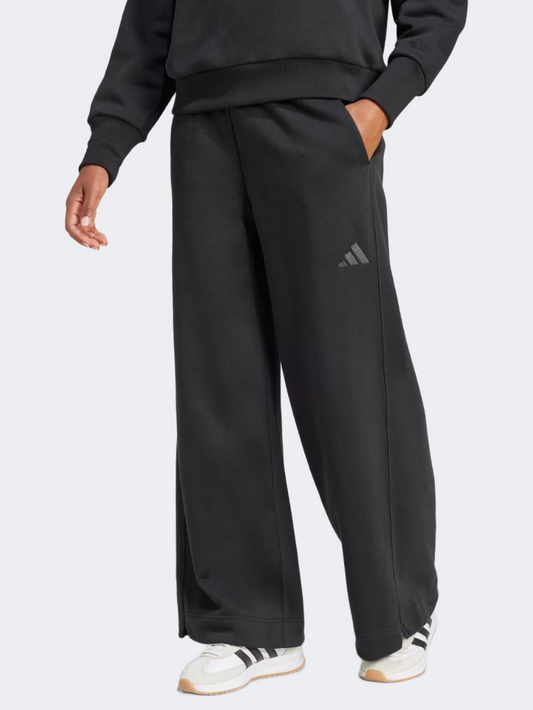 Adidas All Szn Fleece Loose Wide-Leg Women Sportswear Pant Black