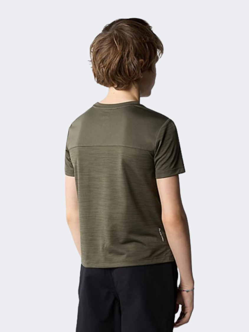 The North Face Never Stop Boys Lifestyle T-Shirt New Taupe Green