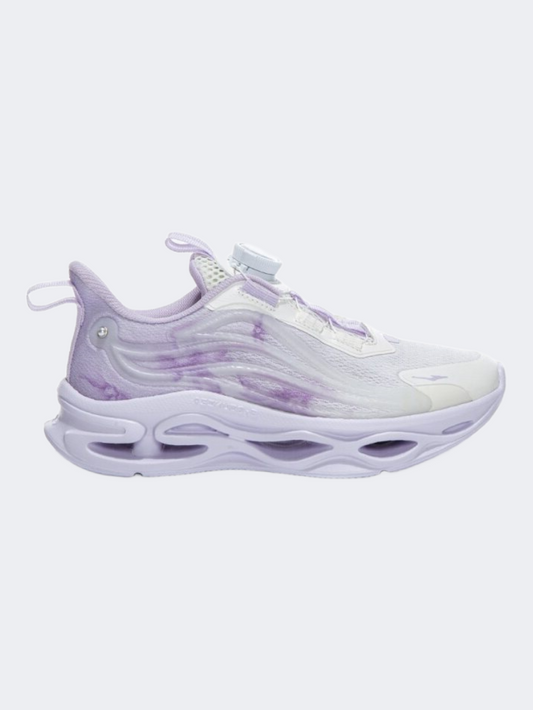 Erke Kids-Girls Running Shoes Thistle/White
