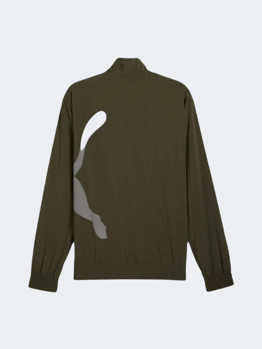 Puma Train Big Cat Woven Men Training Jacket Olive